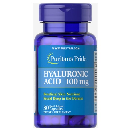 Puritans Pride Hyaluronic Acid 100mg, 30 Capsules